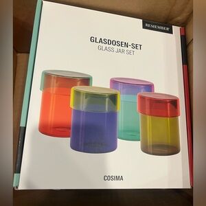 MoMA Design Studio - Multicolor Glass Jars - set of 4 - new